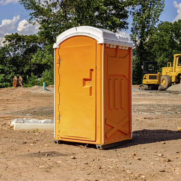 how often are the portable restrooms cleaned and serviced during a rental period in Bearsville